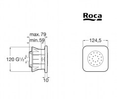 MEDIDAS DUCHA LATERAL PUZZLE ROCA